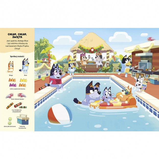 Książka "Gdzie jest w święta Bluey? Szukaj i znajdź" Wydawnictwo Harperkids