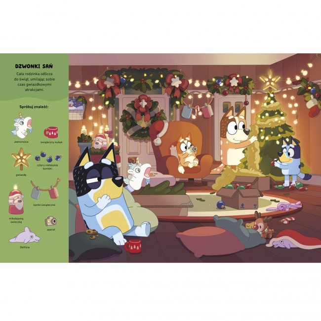 Książka "Gdzie jest w święta Bluey? Szukaj i znajdź" Wydawnictwo Harperkids
