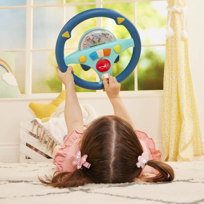 Interaktywna kierownica muzyczna B. Toys - Woofer’s Musical Driving Wheel