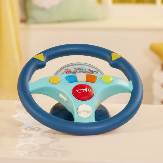 Interaktywna kierownica muzyczna B. Toys - Woofer’s Musical Driving Wheel