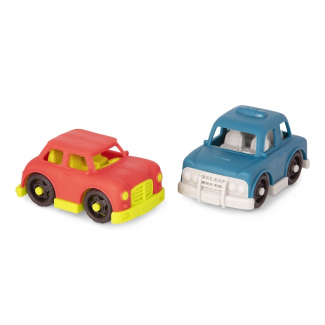 Zestaw 4 małych autek B. Toys z Pick-upem – Happy Cruisers