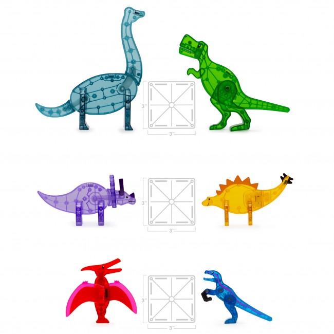 Klocki magnetyczne MAGNA-TILES - Dino World XL 50 el.