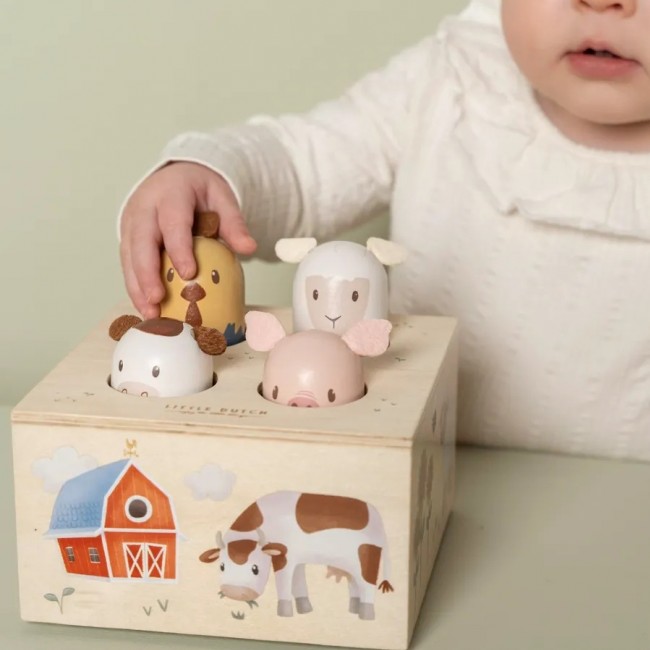 Drewniana zabawka pop-up Little Dutch - Little Farm