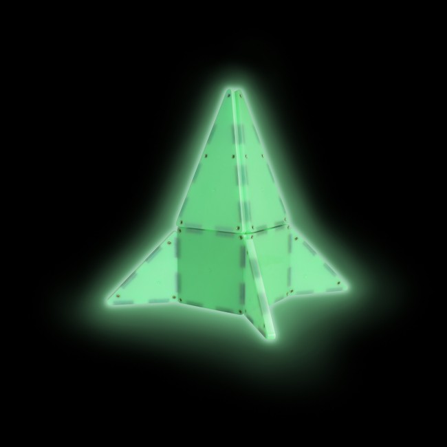Klocki magnetyczne świecące w ciemności MAGNA-TILES - Glow 16 el.