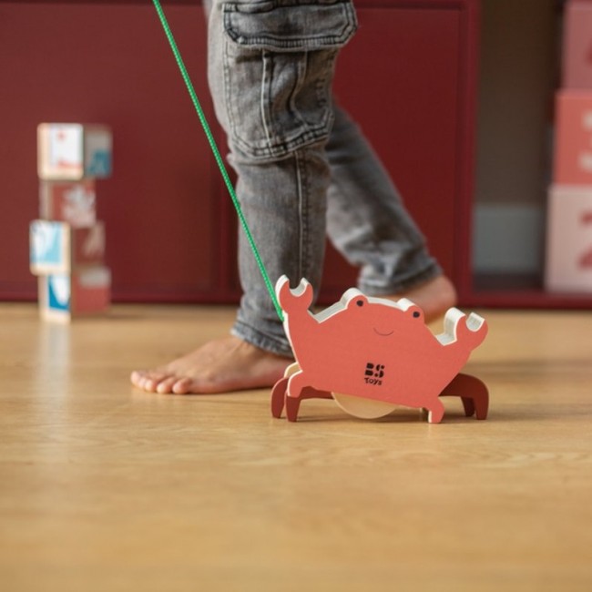 Drewniany krab do ciągnięcia BS Toys