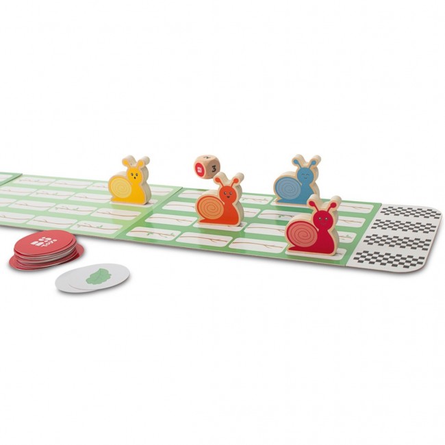 Drewniana gra BS Toys - Wyścig ślimaków