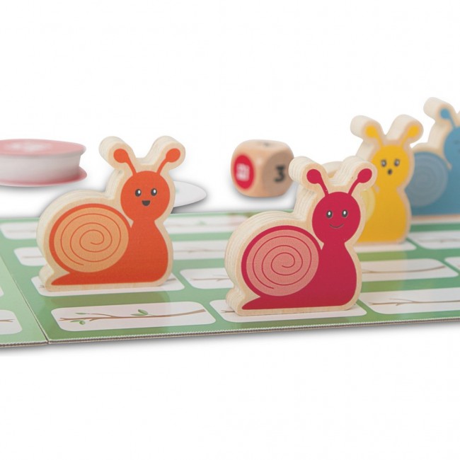 Drewniana gra BS Toys - Wyścig ślimaków