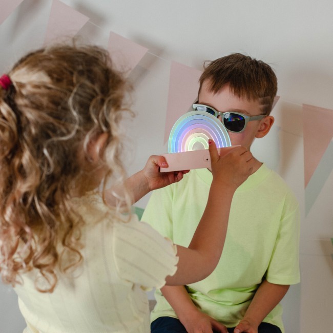 Kolorowa tańcząca lampka Lalarma - Purple