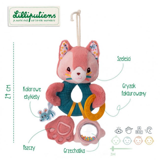 Grzechotka wielofunkcyjna Lilliputiens - Kotka Jeanne 9 m+