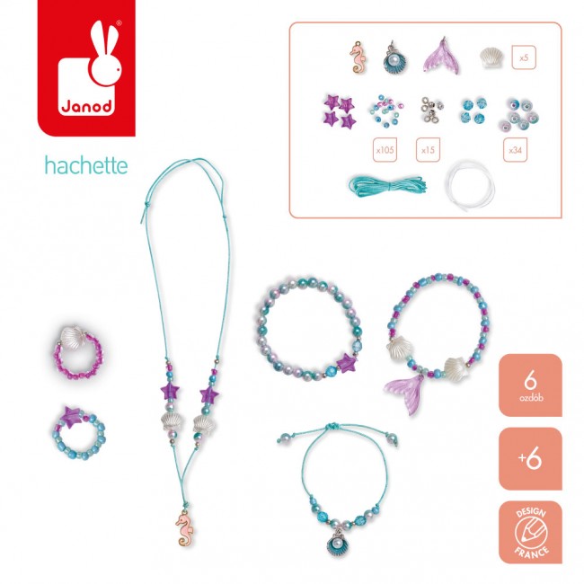 Zestaw do tworzenia biżuterii Janod - Magiczny ocean 6+
