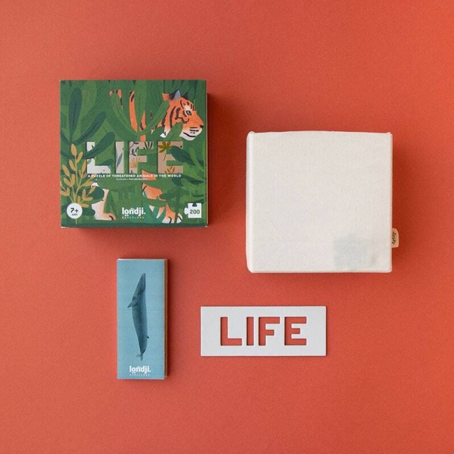 Puzzle Life Londji - Zagrożone gatunki zwierząt 200 el.