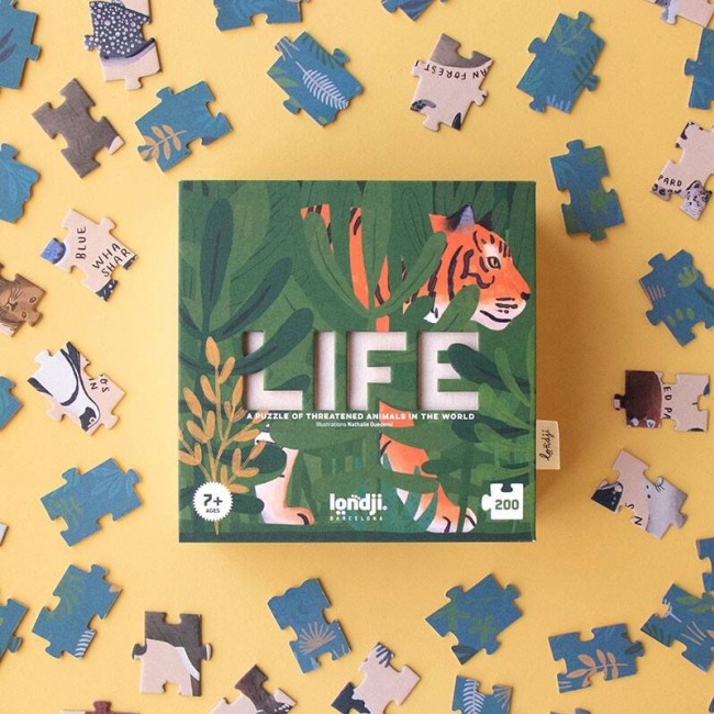 Puzzle Life Londji - Zagrożone gatunki zwierząt 200 el.