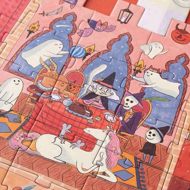 Puzzle dwustronne, świecące w ciemności Londji - Zaczarowany Zamek 100 el.