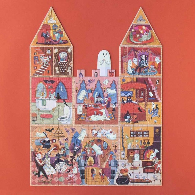 Puzzle dwustronne, świecące w ciemności Londji - Zaczarowany Zamek 100 el.