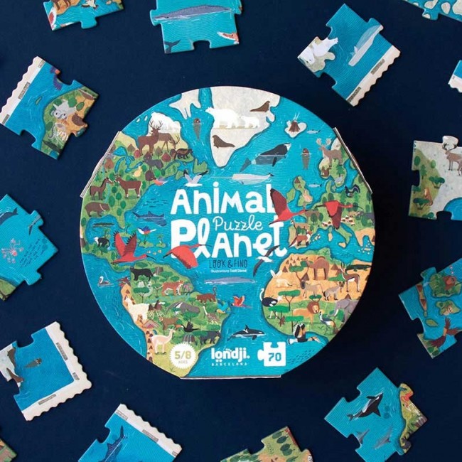 Puzzle z grą obserwacyjną Londji - Animal Planet 70 el.