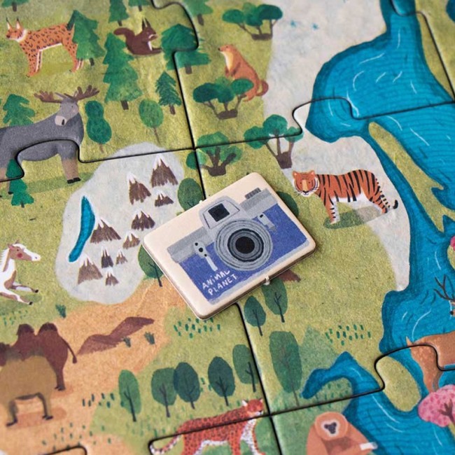 Puzzle z grą obserwacyjną Londji - Animal Planet 70 el.