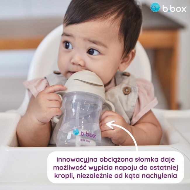 Innowacyjny bidon ze słomką B.box - Latte