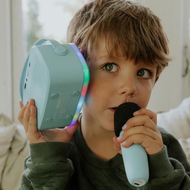 Party karaoke z dwoma mikrofonami Lalarma - Purple