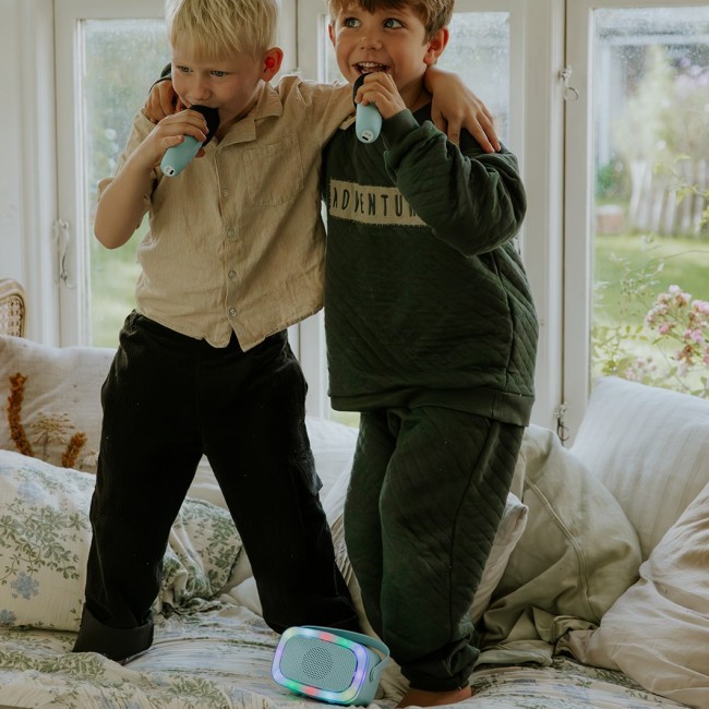 Party karaoke z dwoma mikrofonami Lalarma - Purple