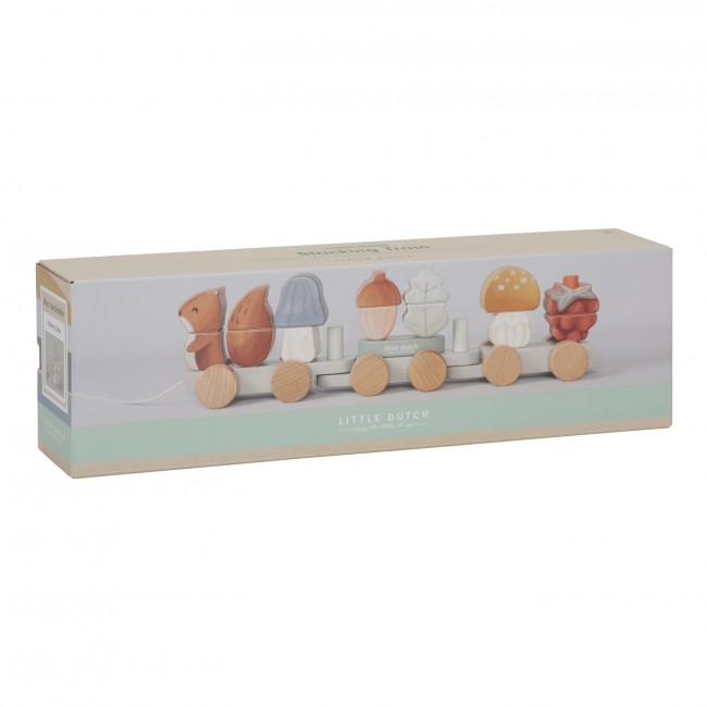 Pociąg - układanka Little Dutch - Wiewiórka Forest Friends