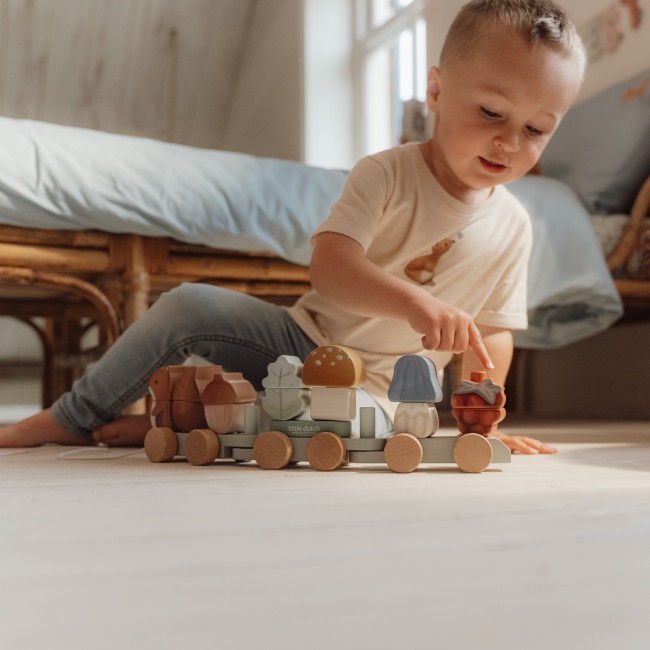Pociąg - układanka Little Dutch - Wiewiórka Forest Friends