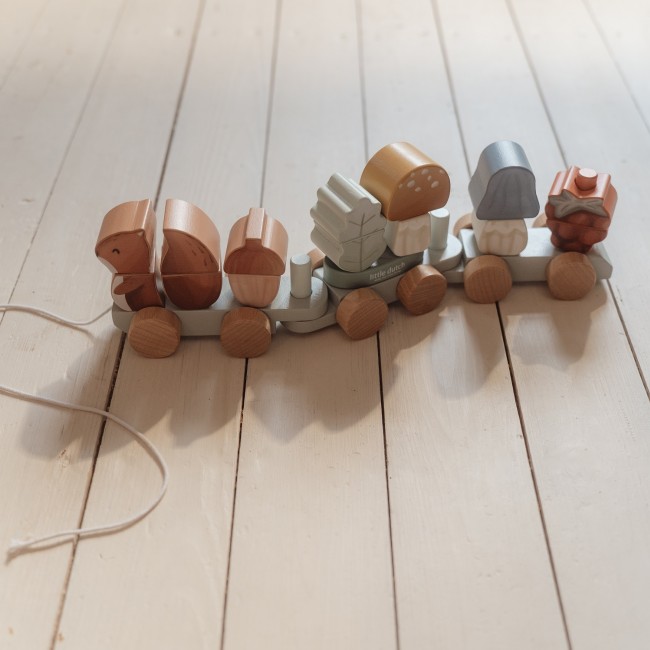 Pociąg - układanka Little Dutch - Wiewiórka Forest Friends