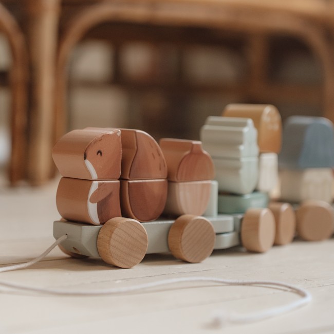 Pociąg - układanka Little Dutch - Wiewiórka Forest Friends