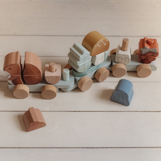 Pociąg - układanka Little Dutch - Wiewiórka Forest Friends