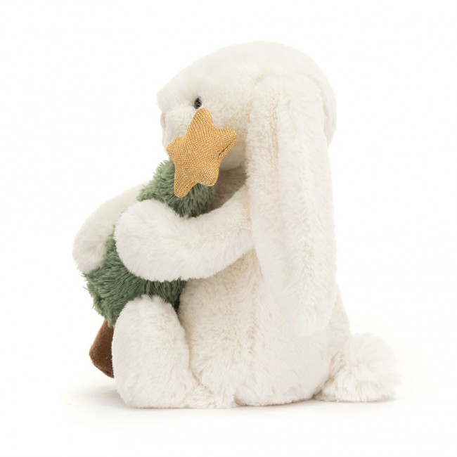 Pluszowy Wesoły Króliczek Jellycat - Z Choinką 18 cm