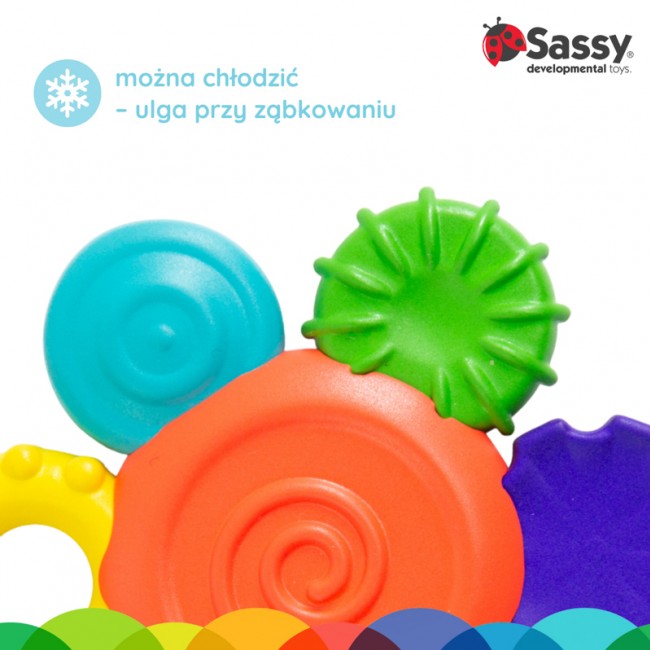 Gryzak silikonowy Sassy - Kwiatek
