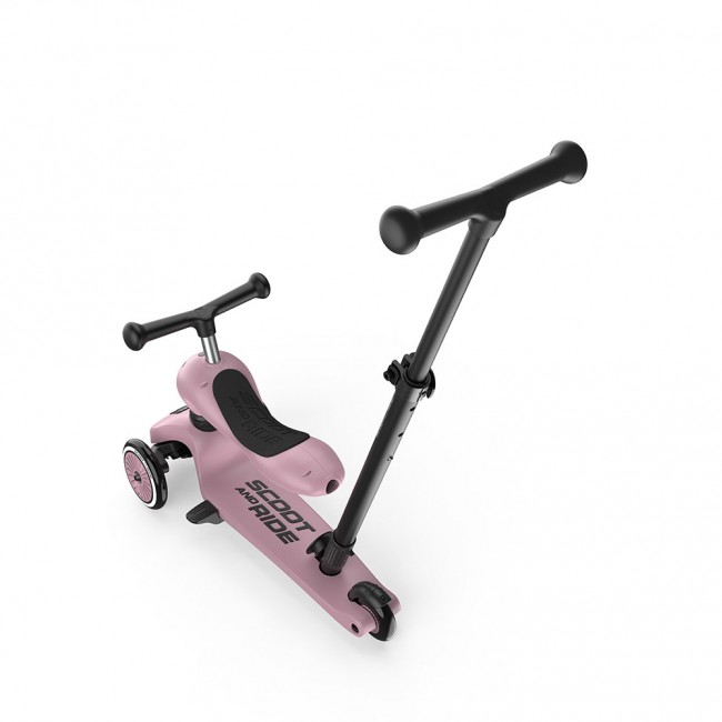 Jeździk i hulajnoga z rączką do prowadzenia Highwaykick 1 Push and Go 2w1 SCOOTANDRIDE 1-5 lat - Wildberry