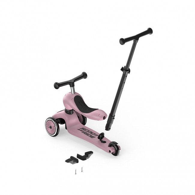 Jeździk i hulajnoga z rączką do prowadzenia Highwaykick 1 Push and Go 2w1 SCOOTANDRIDE 1-5 lat - Wildberry