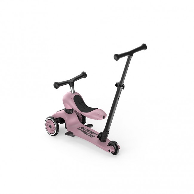 Jeździk i hulajnoga z rączką do prowadzenia Highwaykick 1 Push and Go 2w1 SCOOTANDRIDE 1-5 lat - Wildberry