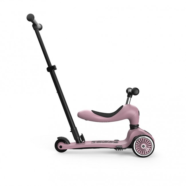 Jeździk i hulajnoga z rączką do prowadzenia Highwaykick 1 Push and Go 2w1 SCOOTANDRIDE 1-5 lat - Wildberry