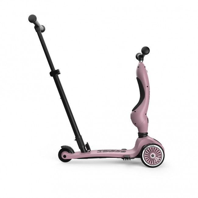 Jeździk i hulajnoga z rączką do prowadzenia Highwaykick 1 Push and Go 2w1 SCOOTANDRIDE 1-5 lat - Wildberry