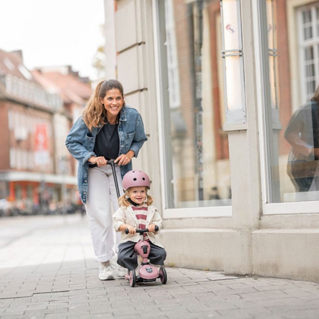 Jeździk i hulajnoga z rączką do prowadzenia Highwaykick 1 Push and Go 2w1 SCOOTANDRIDE 1-5 lat - Wildberry