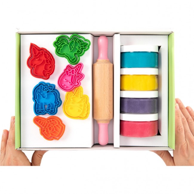 Zestaw kreatywny, 100% naturalna ciastolina i akcesoria ChildGen - Jednorożec