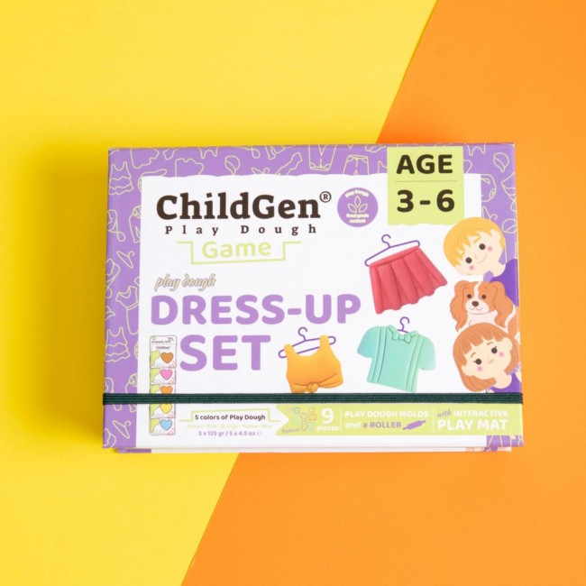 Zestaw kreatywny, 100% naturalna ciastolina i akcesoria ChildGen - Moda ubieranki i fryzury