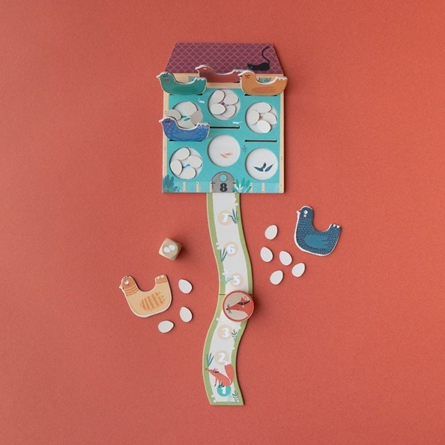 Gra rodzinna wersja kieszonkowa Cluck, cluck! Fox! Londji - Puk Puk, tu lisek!