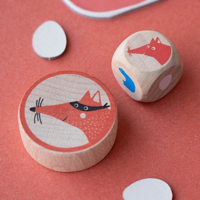 Gra rodzinna wersja kieszonkowa Cluck, cluck! Fox! Londji - Puk Puk, tu lisek!