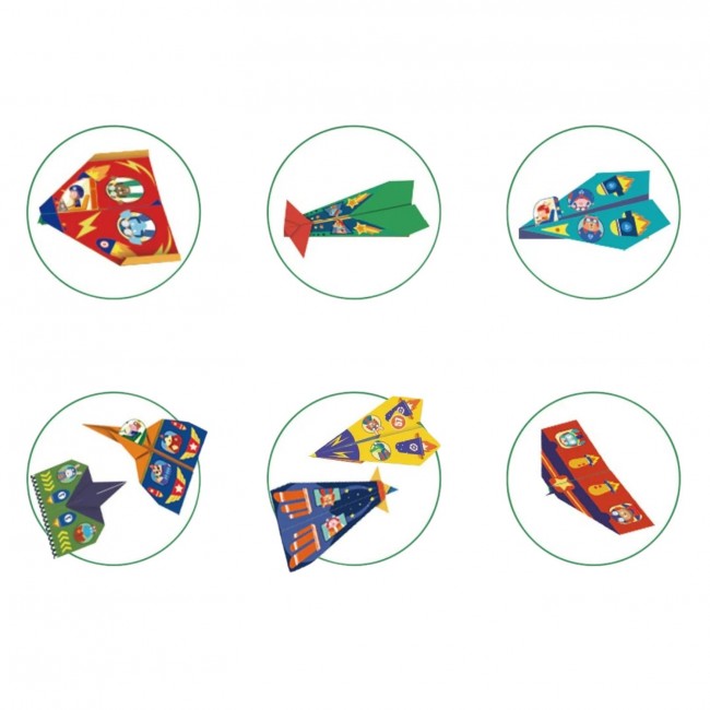 Origami z naklejkami mideer - Papierowe samoloty