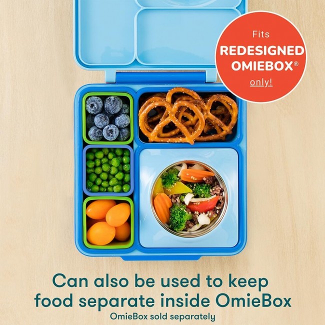 Dwa szczelne pojemniczki do lunchboxa OmieDip OMIE - Blue Green