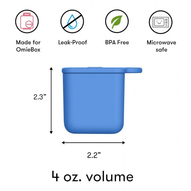 Dwa szczelne pojemniczki do lunchboxa OmieDip OMIE - Blue Green