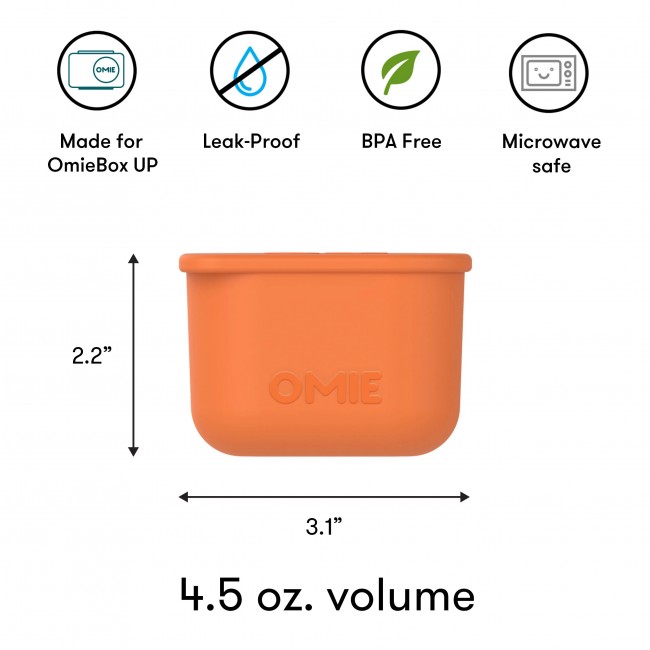 Dwa szczelne pojemniczki do lunchboxa OmieBox UP Dip OMIE - Blue Orange