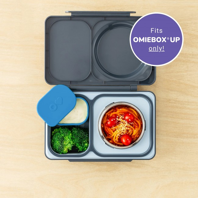 Dwa szczelne pojemniczki do lunchboxa OmieBox UP Dip OMIE - Blue Orange