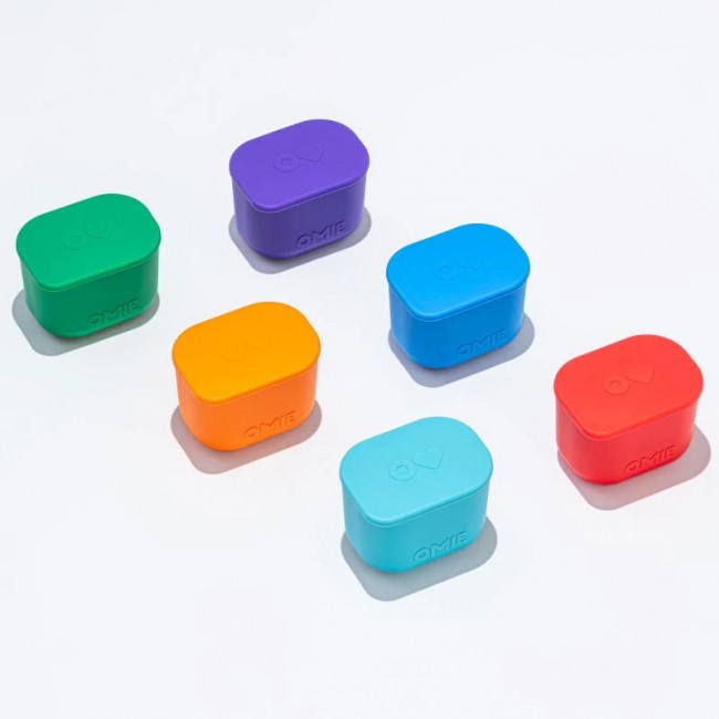 Dwa szczelne pojemniczki do lunchboxa OmieBox UP Dip OMIE - Blue Orange