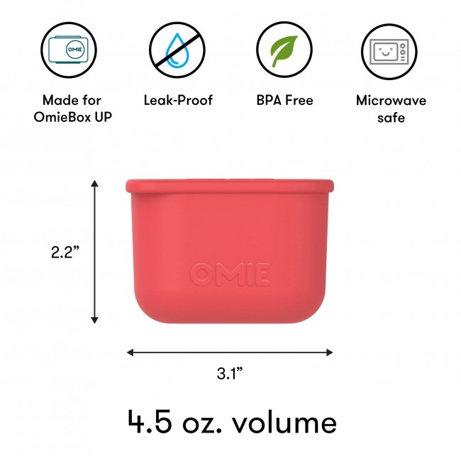 Dwa szczelne pojemniczki do lunchboxa OmieBox UP Dip OMIE - Pink Teal