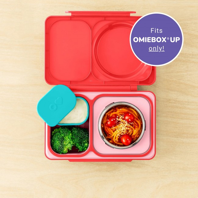 Dwa szczelne pojemniczki do lunchboxa OmieBox UP Dip OMIE - Pink Teal