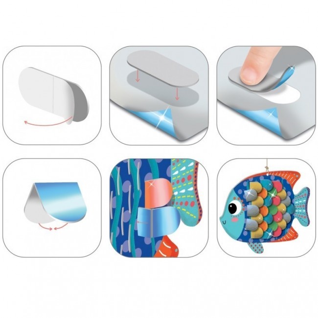 Zestaw artystyczny z błyszczącymi łuskami Crea Lign' - Dinozaury