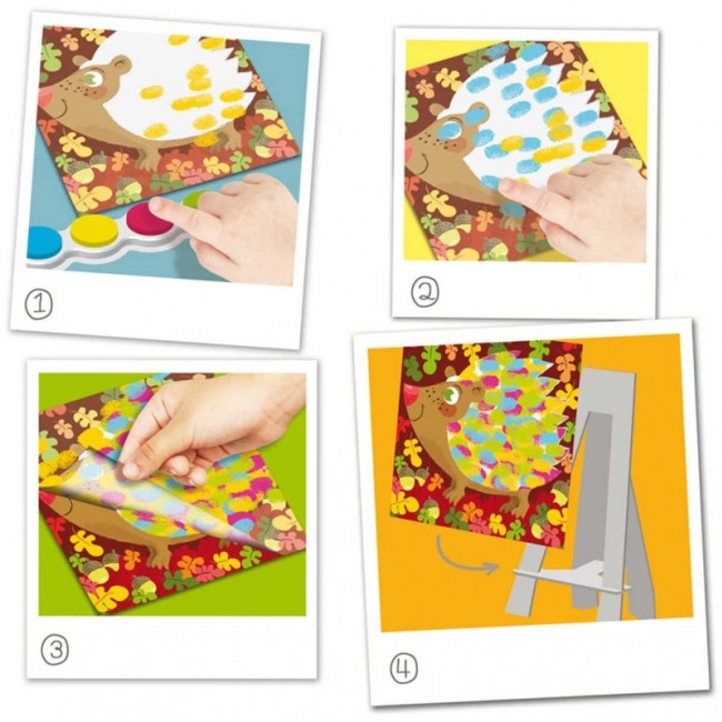 Zestaw artystyczny malowanie palcami Crea Lign' - Zwierzęta